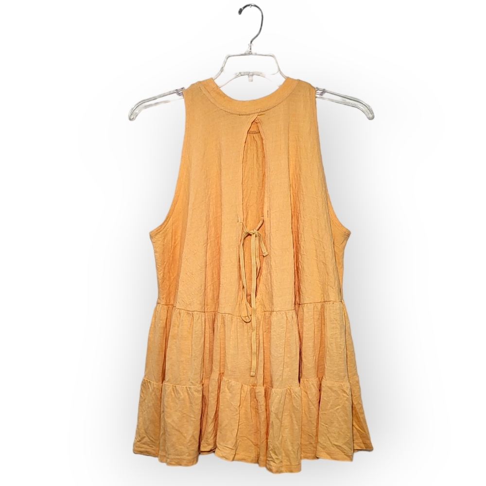 Free People Right On Time Tunic Tank Top in Apricot Orange XS - Picture 6 of 9